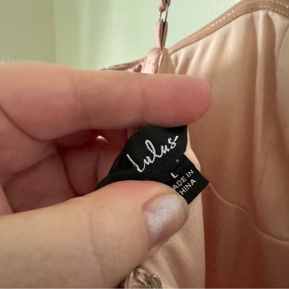 Lulus | Best Part Of Me Blush Satin Bustier Maxi Dress - Picture 6 of 6